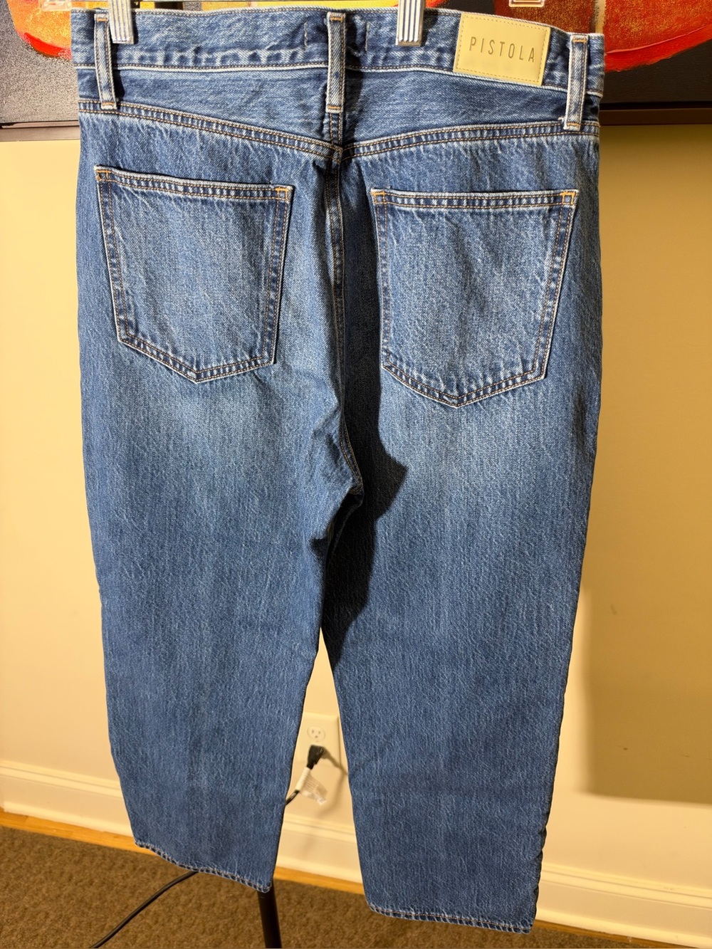 pistola Classic Straight-Leg Jeans in Medium Blue